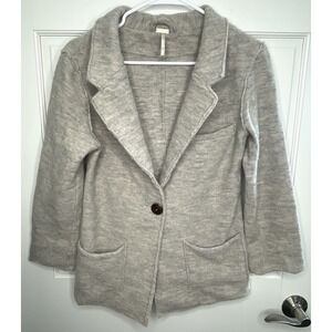 Free People Women's Boho Merino Wool Cardigan Blazer Sz S